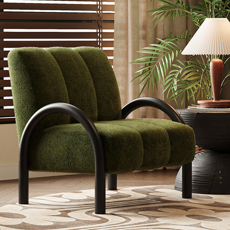 Chaise de loisir simple style Mid-Century., Vert