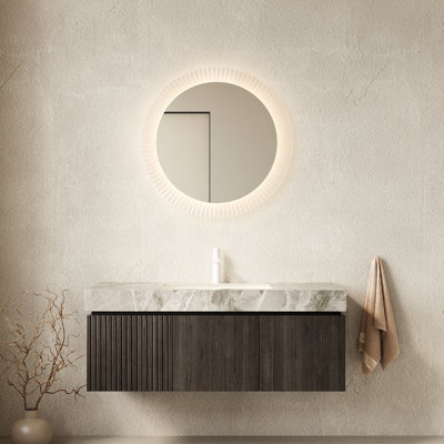 Meuble-lavabo 48 po, comptoir en pierre frittée grise, rangement en contreplaqué flottant, tiroir et portes, lavabo en céramique, style, meuble-lavabo pré-assemblé avec armoire