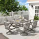 Whittlesey Rectangular Aluminum Dining Set with Cushions