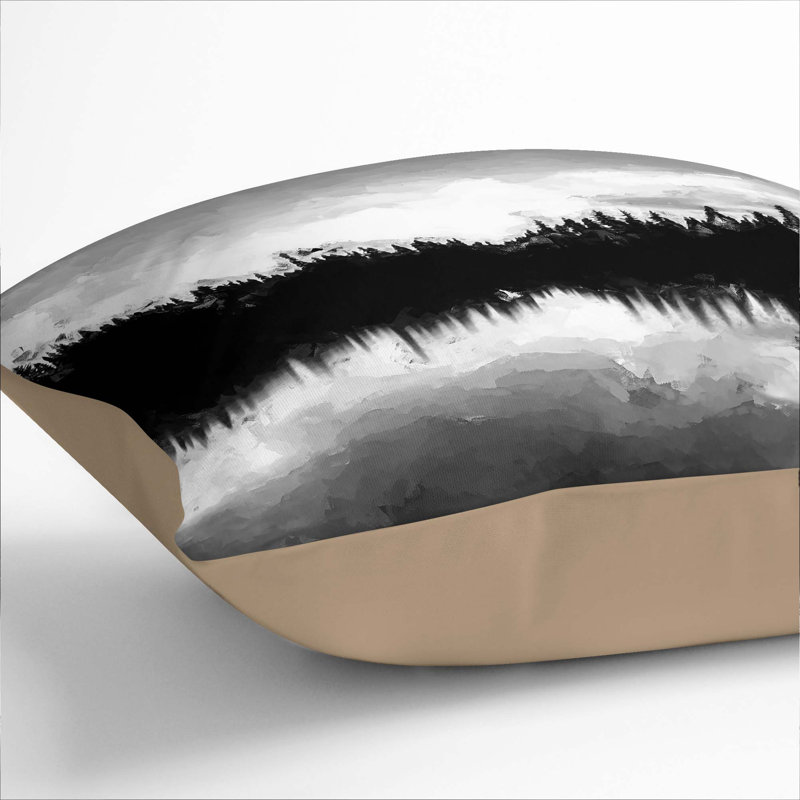 Abstract Square Throw Cushion, Stone, 55cm H x 55cm W x 20cm D