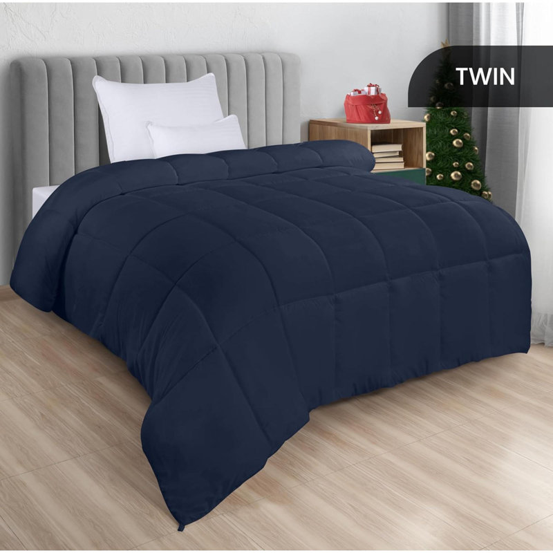 Édredon toutes saisons 250 g / m² - Édredon en duvet synthétique doux - Insert de couette moelleux en fibre de silicone - Cousu