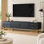 Meuble télé, console multimédia de salon avec rangement-745576395
