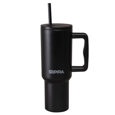 Gobelet en acier inoxydable de 40 oz avec paille et couvercle SIPPA