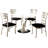 Round Glass Top Metal Base Dining Table