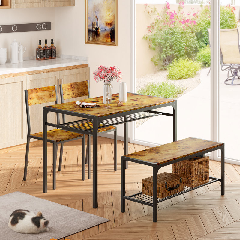 Tamajah 4 - Person Four Leg Dining Set, Retro