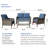 4 Piece Rattan Sofa Seating Group with Cushions-1914947966