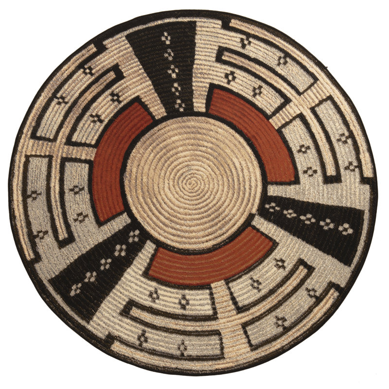 Dermot Flatweave Beige Rug, Round 60cm