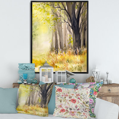 «Bright Sunshine Through The Forest Trees II», reproduction sur toile flottante
