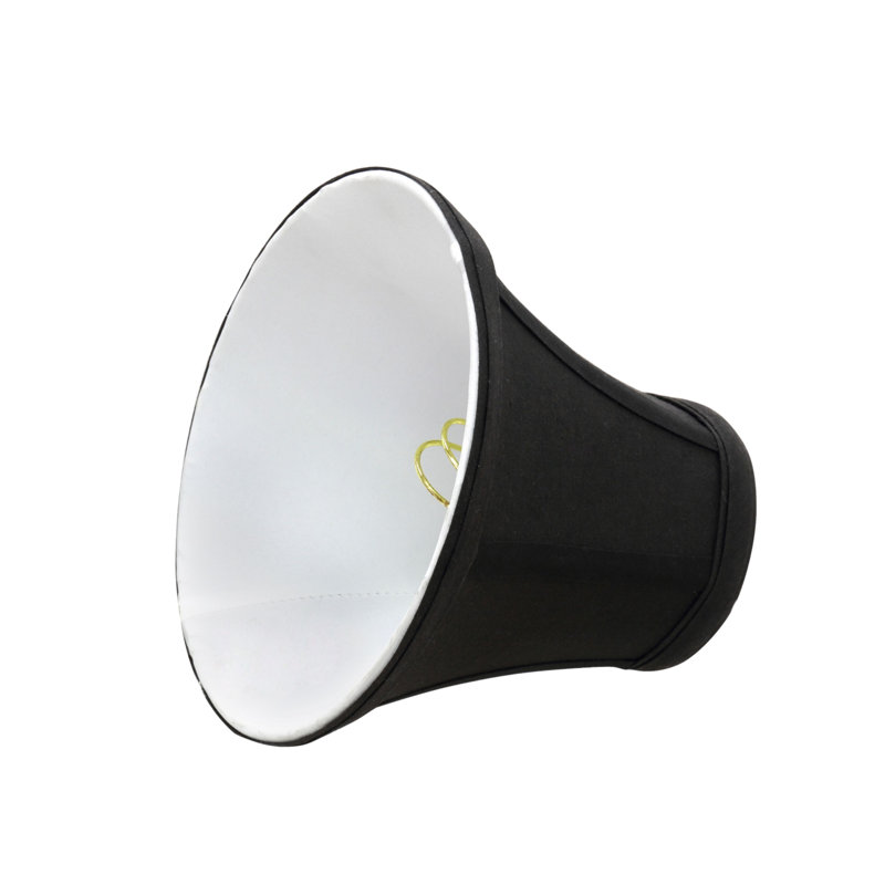Set of 6 Black Cotton Bell Lamp Shades