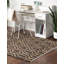 Tapis géométrique en jute / coton tissé à plat à la main Ameriya-777076558