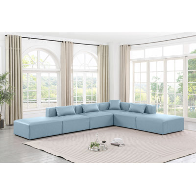 Canapé modulaire en similicuir 6 pièces Houswerth
