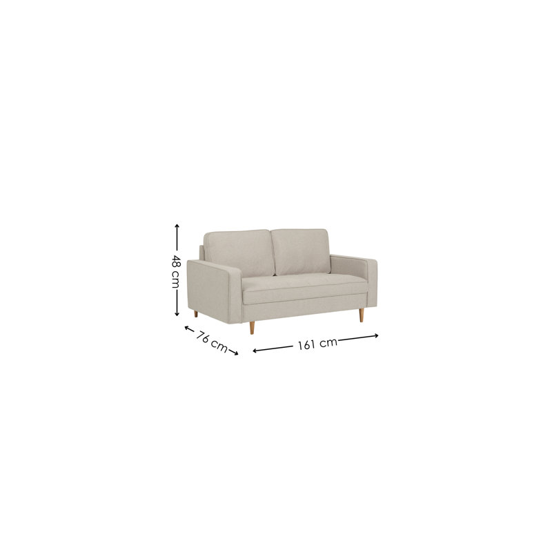 Chenille Sofa, Beige, 3