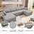 130'' Upholstered Sectional, U-Shaped Modular Sofa-530181647