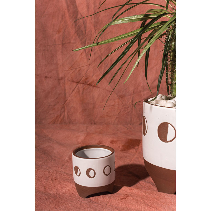 Ceramic Pot Planter, 3.5" H x 3.5" W x 3.5" D