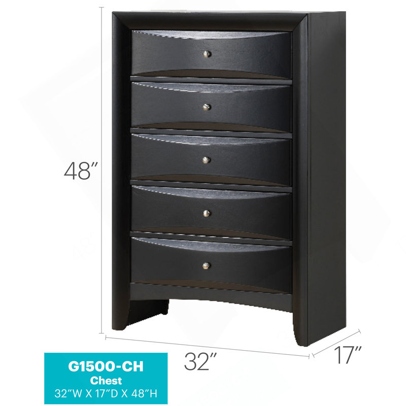 Commode Marilla G1500-CH, noire, Noir