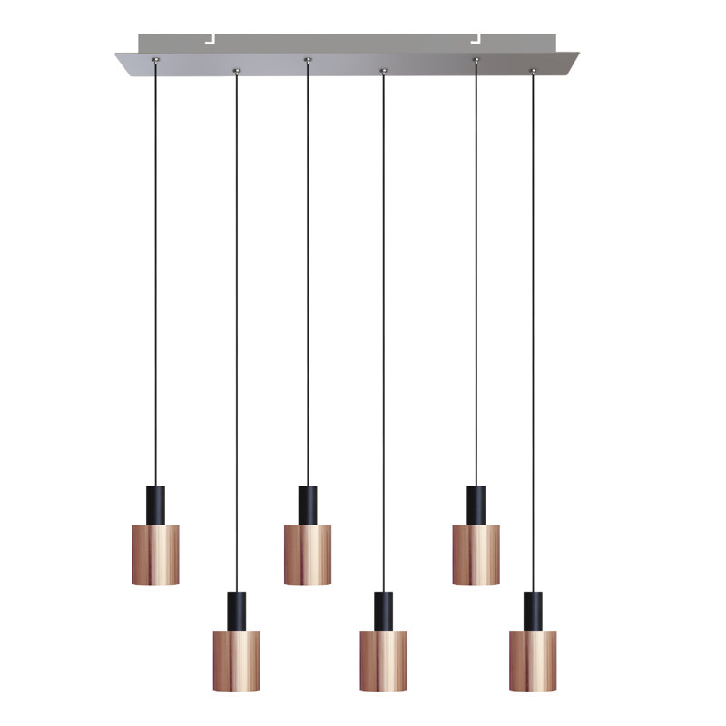 Essoura 6 - Light Cluster Pendant, Black/Copper