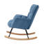 Chaise berçante Teddy, structure en métal, pieds en bois d'hévéa, capuchon de 300 lb, salon-2038180086