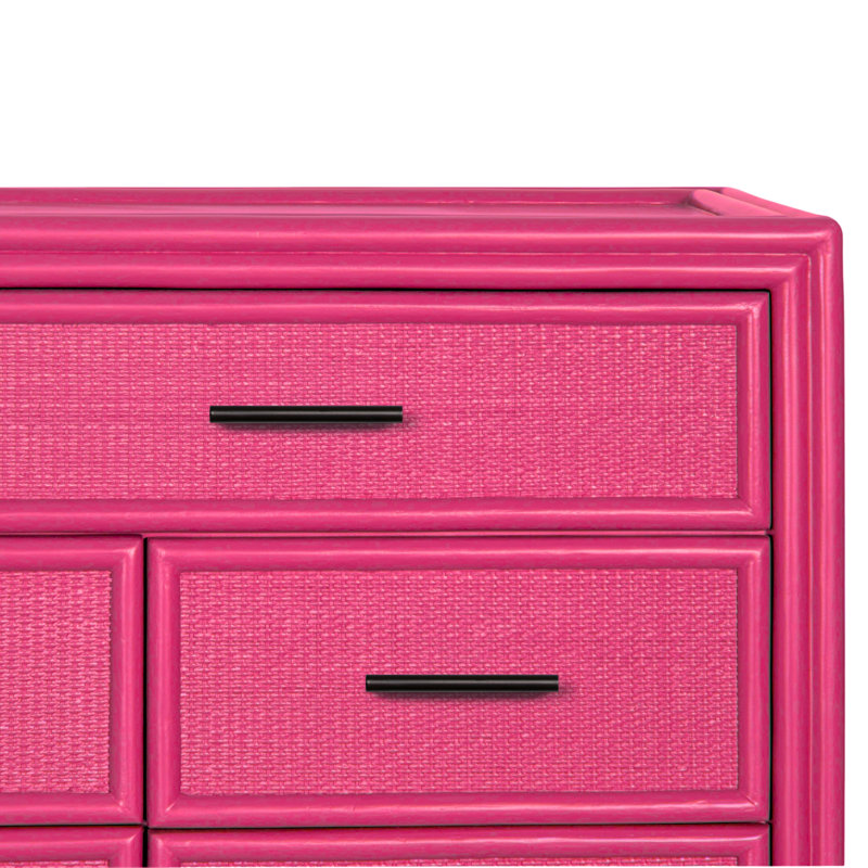 Aruba 8 - Drawer Dresser, Hot Pink