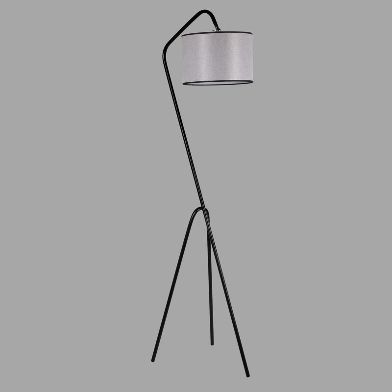 Lampe trépied 65 po Rascoe, Gris clair, Noir