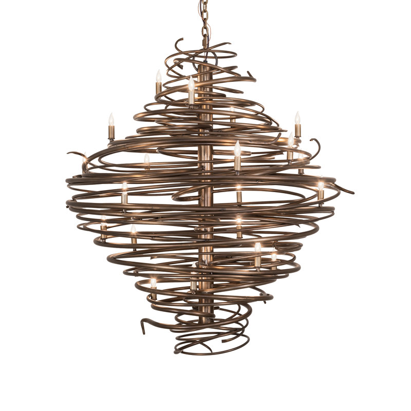 20 - Light Chandelier, Antique Copper