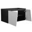 Meuble-lavabo 36 po, armoire à fermeture douce, meuble-lavabo moderne blanc / noir avec porte, blanc + noir