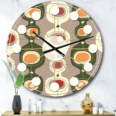 Horloge murale rétro Mid-Century