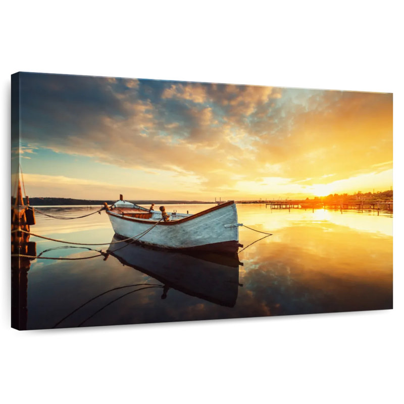 Mehar Empty Fishing Boat, 24" H x 36" W