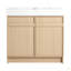 Meuble-lavabo sur pied 36 po avec lavabo en résine et 2 portes d'armoire à fermeture en douceur ((KD-PACKING)-126528778