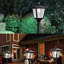 Lampadaire à énergie solaire 1 lumière Tyndale noir H 65 po (double)