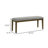 Lyoi Dining Bench, 47 Inch Gray Rectangular Fabric Seat, Brown Wood
