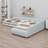Upholstered Double Daybed With Trundle And Drawer