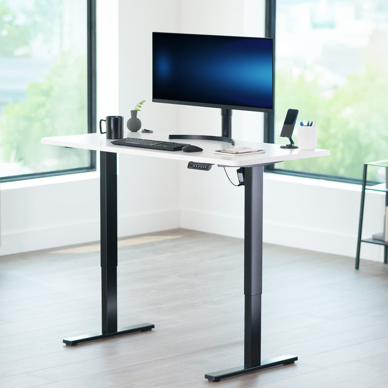VIVO 55 x 28 inch Universal Table Top for Sit to Stand Desk Frames, White