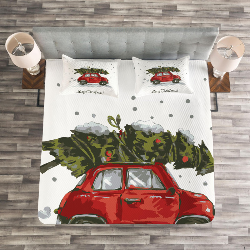 Farmhouse / Country Polyester Coverlet, Queen Coverlet + 2 Shams