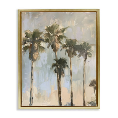  «Painterly Palm Trees Floater», art mural sur toile par Petal Prints Design