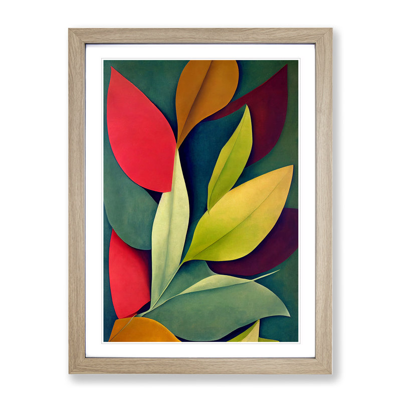 The Glorious Leaves - Single Picture Frame Print, 34cm H x 25cm W x 2cm D, Oak Framed