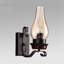 Lampe murale en métal et verre