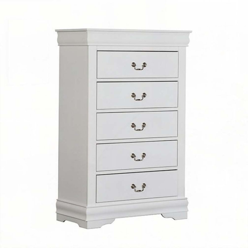 5 Drawer Dresser, White