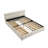 Queen Size Upholstered Bed ,Comfortable Upholstered Bed Frame, Chenille Fabric-1673239336-1673239351