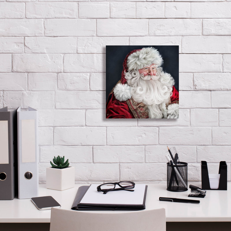 «Saint Nicholas» par Ashley Bradley, art mural sur toile, H 12 po x l 12 po x P 0,75 po