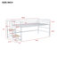 Lit mezzanine moyen avec escalier de rangement, lit simple-905066301