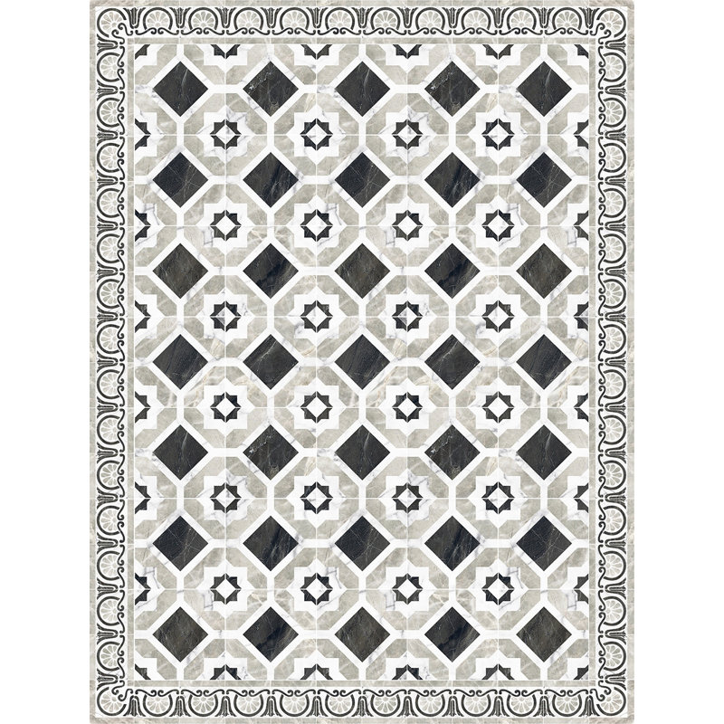 Jodie Geometric Non-Skid Kitchen Mat, Rectangle 100 x 133cm