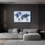 «Indigo World Map» par Danhui Nai, art mural en verre acrylique-1879310367