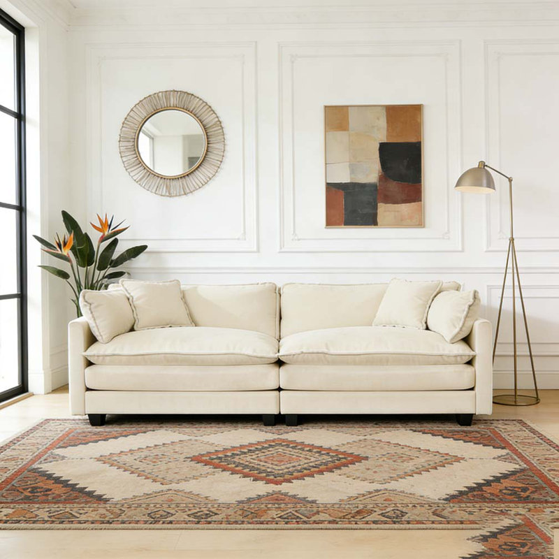 Canapé Cloud LoveSeat, Beige