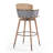 Zadian Swivel Upholstered Counter Stool with Solid Wood Frame-2102974106