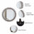 Vintage 26'' X 26'' Wall Wood Round Hanging Gear Shape Heavy Decorative Mirror-226429080-226429081