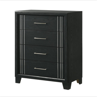 Armoire de chevet contemporaine à 4 tiroirs 1Pc