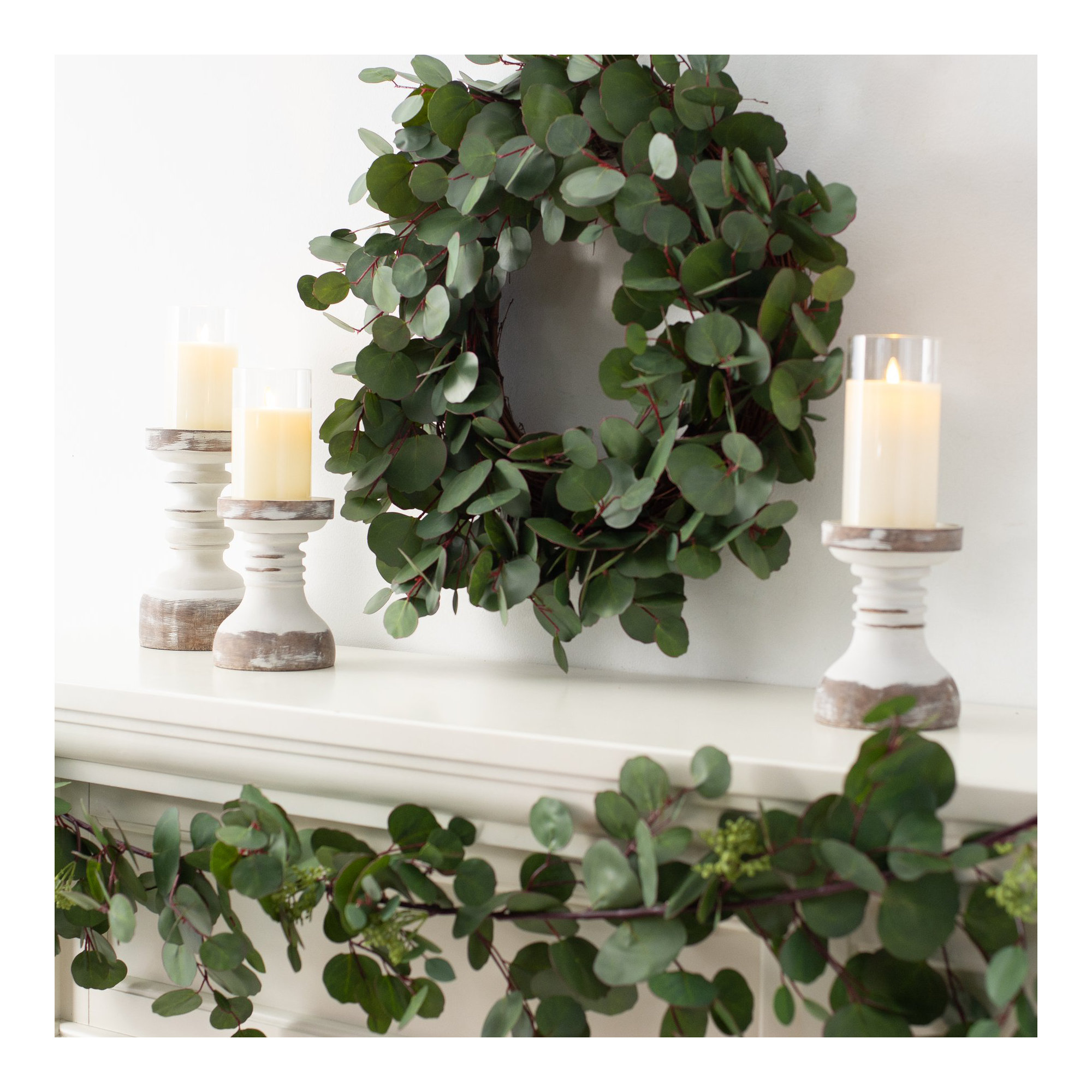Green Faux Eucalyptus Garland, 4' L