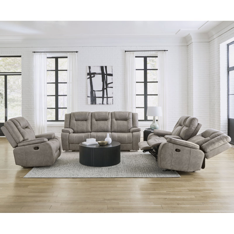 Ensemble de salon inclinable 3 pièces Brana