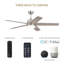 Ventilateur de plafond 52 po avec lumières DEL Purab-1606097891