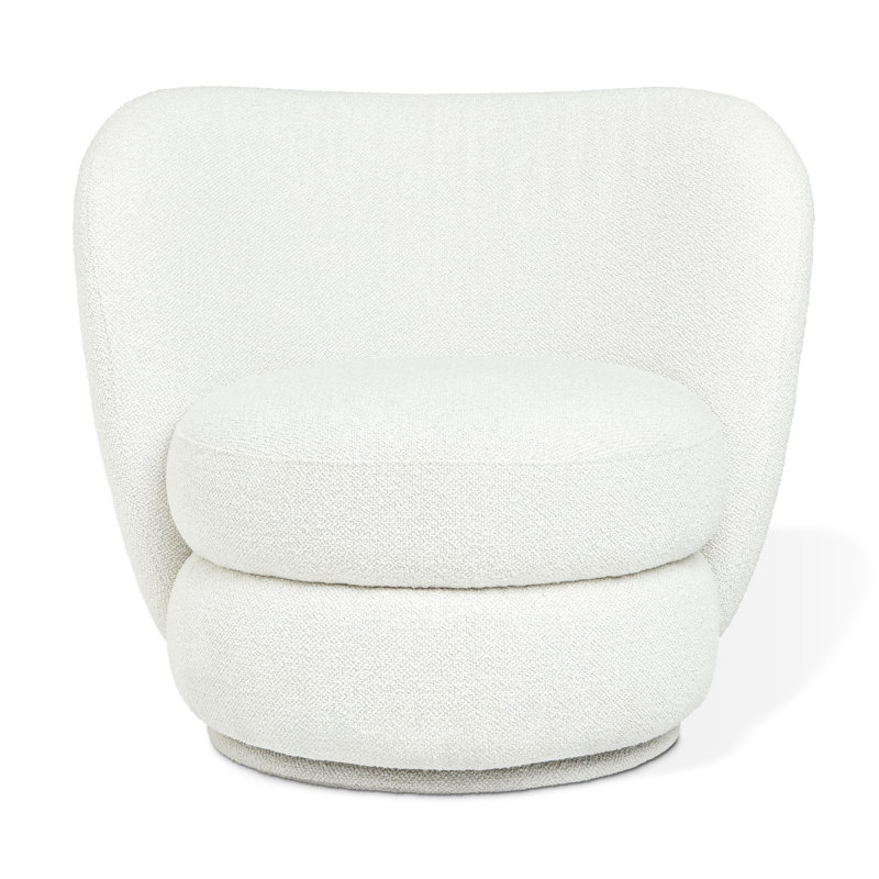 Forme Swivel Chair Boucle Swivel Chair, Bone